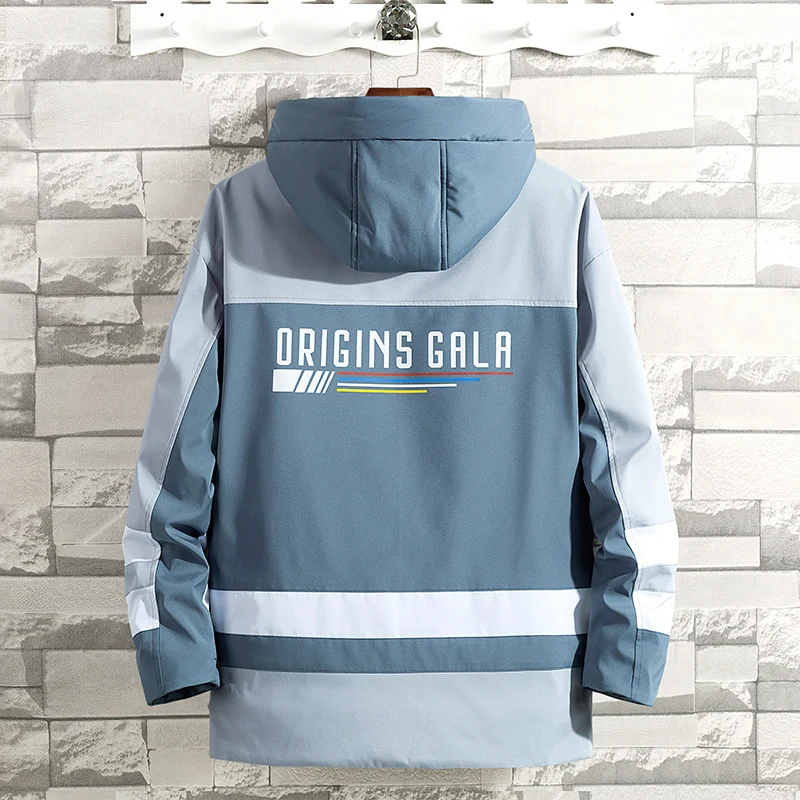 JUNGLE ZONE New Winter Warm Fashion Casual Coat Men Jacket Warm Windproof Hood Men Parkas High Quality Coat 8335