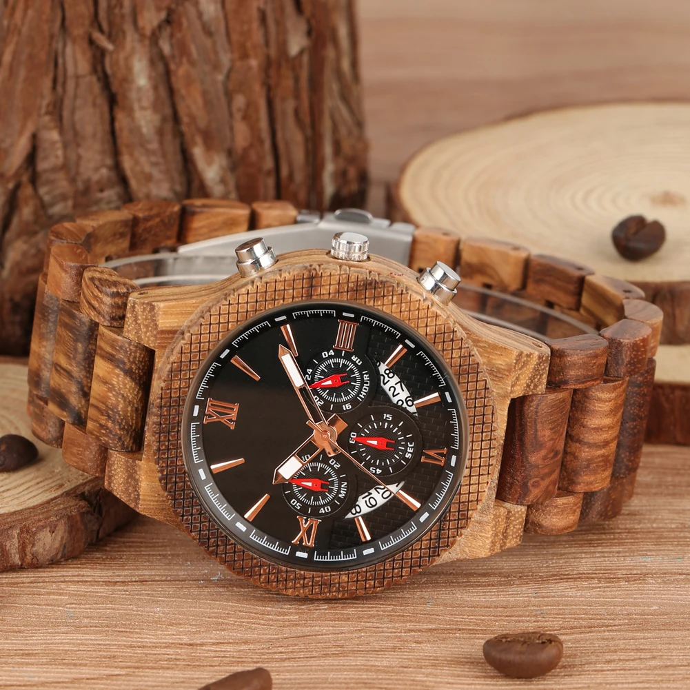 Деревянные часы с ремешком из натурального дерева чехол календарем деревянные