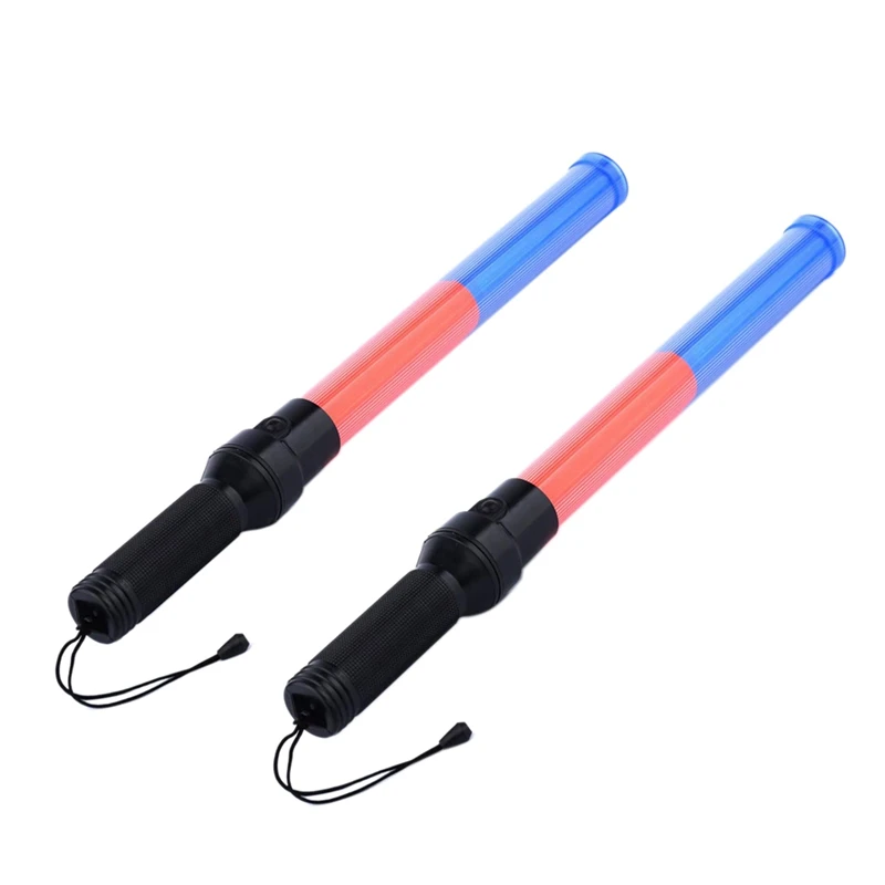

21Inch Red And Blue Light Signal Traffic Safety Wand Led Light For Outdoor Traffic Control Parking Guide With EU Plug