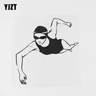 YJZT см x см Виниловая Автомобильная наклейка для плавания и спорта, чернаясеребристая, 8A-0708