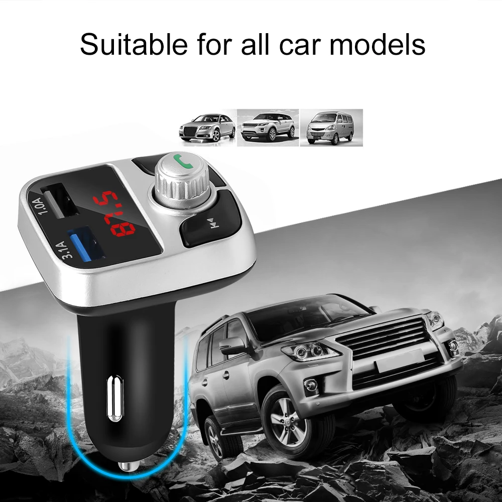 Kebidumei Bluetooth FM передатчик автомобильный комплект Aux модулятор Handsfree аудио mp3-плеер