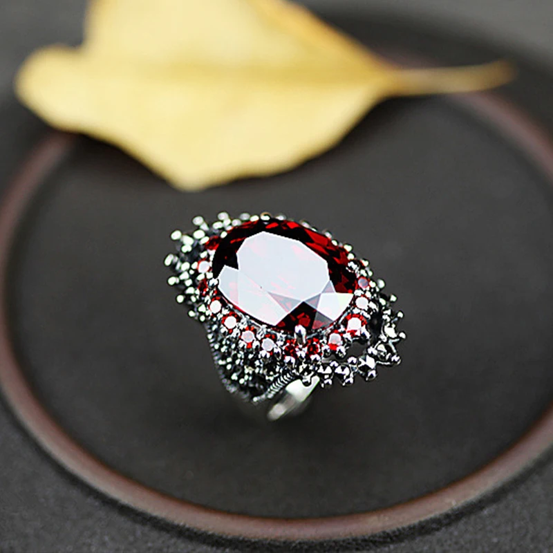 Благородные очаровательные большие красные синие искусственные драгоценные