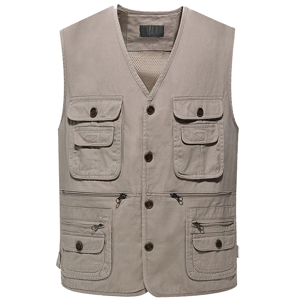 Мужская куртка для улицы сетчатый жилет с несколькими карманами тонкий рыбалки