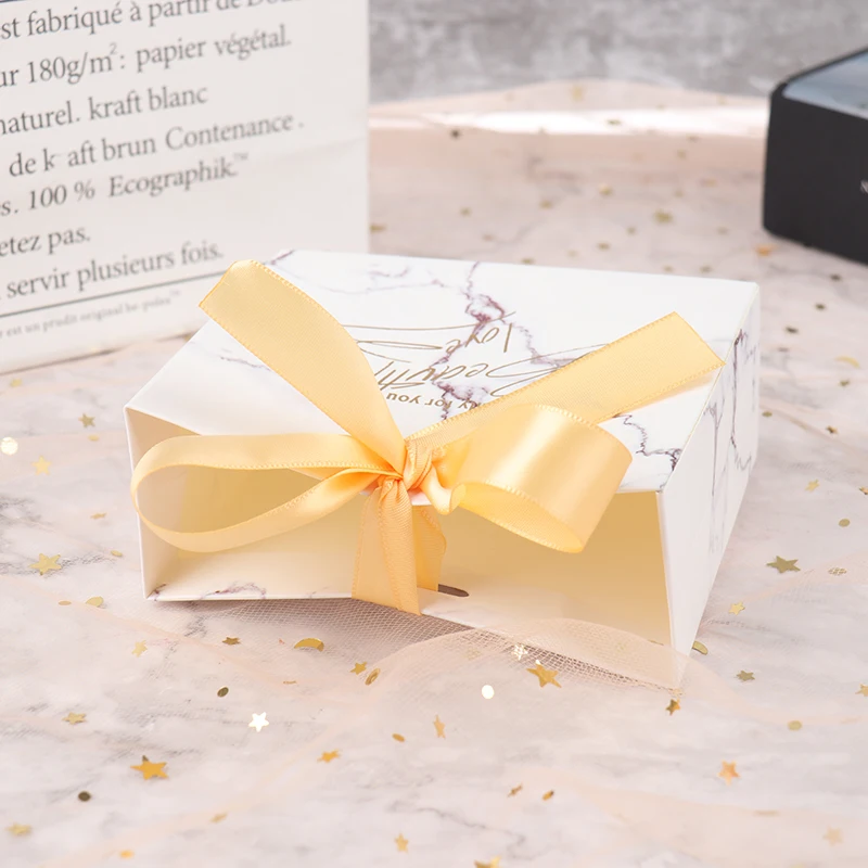 

New Creative Grey Marble Gift Bag Box For Party Baby Shower Paper Chocolate Boxes Package/Wedding Favours Candy Boxes