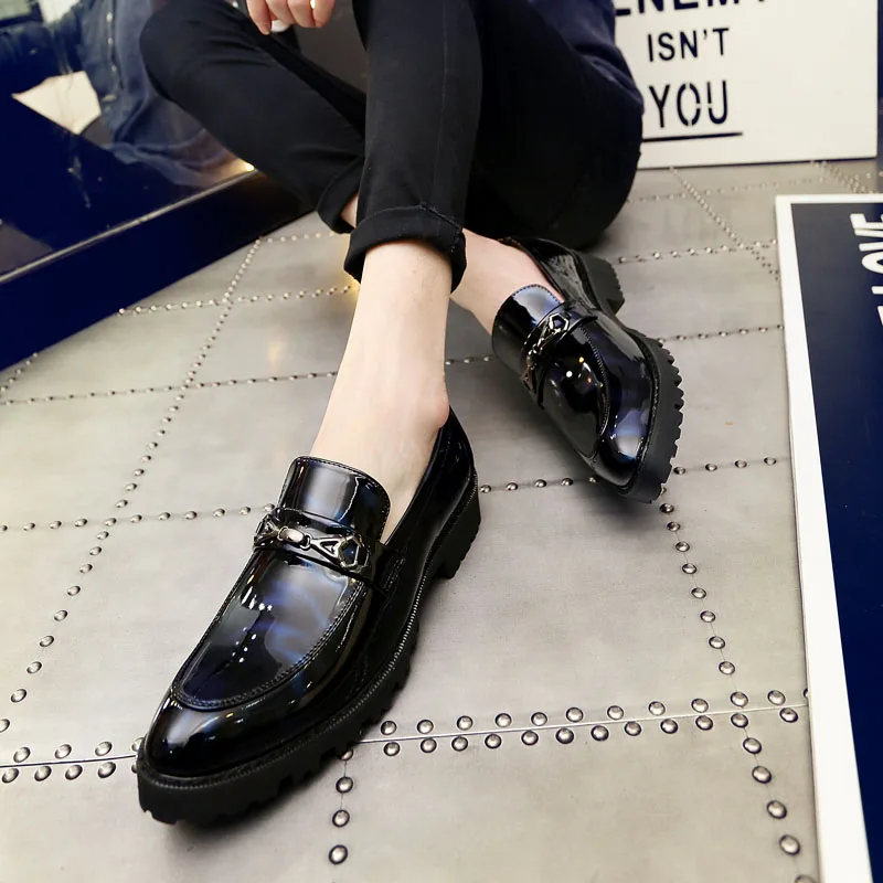 

Zapatos Informales De Hombre Sports Casual Shoes Leisure Fashion Men Leather Men's Sneakers Black Spring Moccasins