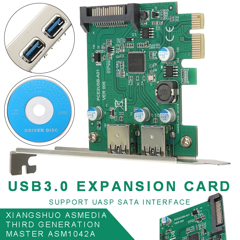 

Супер-скоростная 2 порта POHIKS, 1 шт., 5 Гбит/с, двойной PCI Express адаптер, карта USB 3,0, PCI-E расширенные карты для XP/Vista/Win 7/Win 8