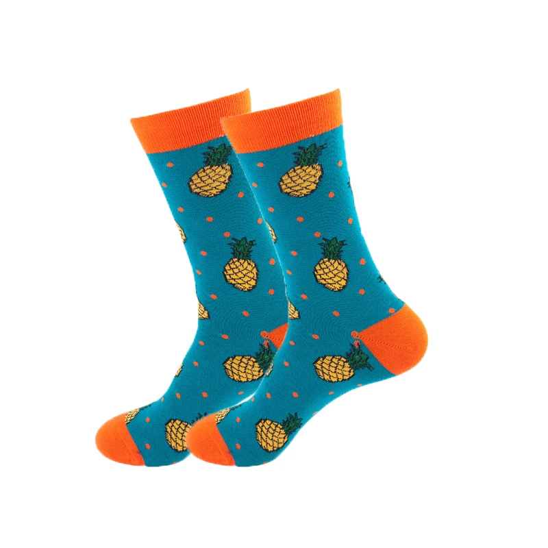 

Funny Socks with Men's Socks Set Print Art Cute Winter Socks with Avocado Sushi Cotton Stocking Harajuku Fun Anime Socks