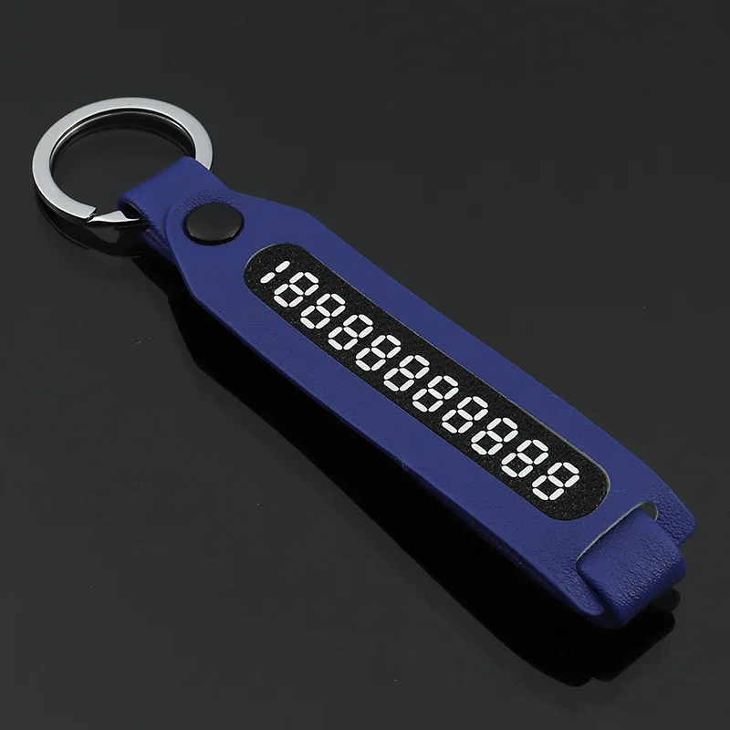 Creative DIY Leather Car Keychain Key Number Anti-lost Card Ring Pendant Holder Unisex Auto Accessories Gift | Автомобили и