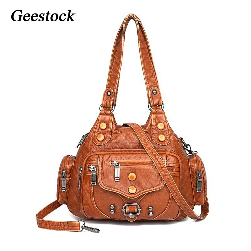 

Сумка-мессенджер Geestock, из мягкой кожи, с несколькими карманами