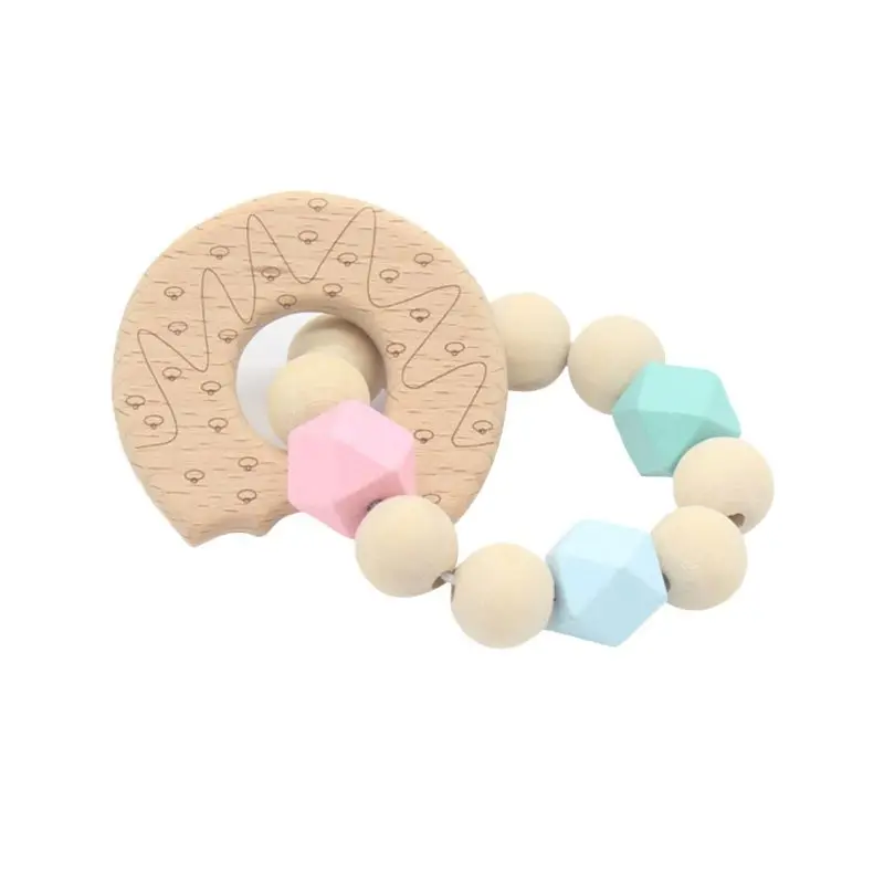 7 цветов Детский Прорезыватель для зубов браслет грызунов молярная палочка