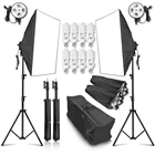 Софтбокс для фотосъемки 50x70 см, набор из четырех ламп с держателем основания E27, стойка для освесветильник для студийной фотосъемки 2 м, аксессуары для камеры