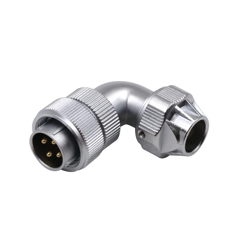 WF20 TU Waterproof Angled Male Plug Aviation Connector 2 3 4 5 7 9 12 Pin M20 Elbow Bend Electrical Cable Adapter LED Lighting