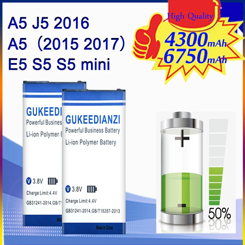 EB BA510ABE аккумулятор для телефона Samsung GALAXY J5 A5 2016 Edition A510 SM A510F A5100 2015 2017 E5 S5 mini