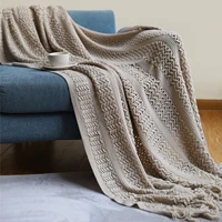 inya thread blanket with tassel beige grey throw blanket for bed sofa home textile fashion cape knitted blanket on the bed