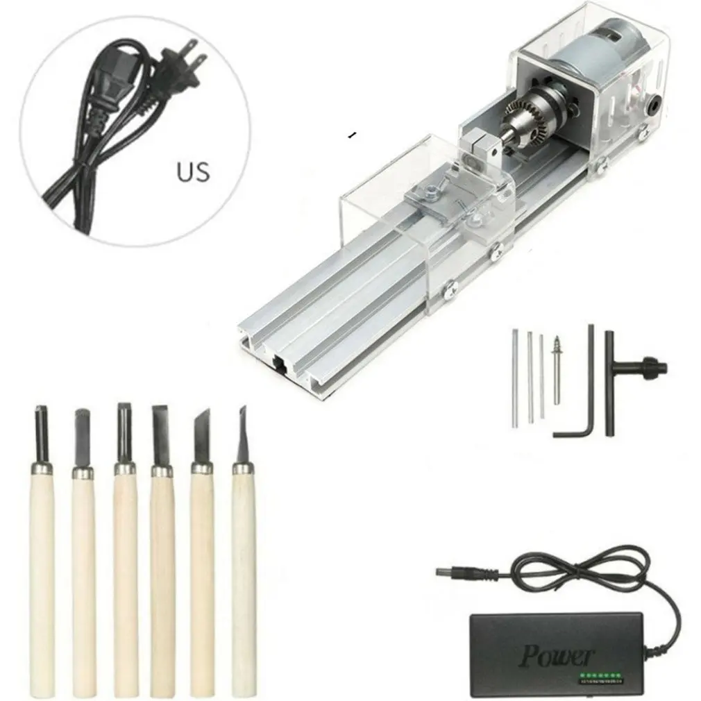 

100W Mini Beads Machine Miniature Lathe DIY Woodworking Buddha Pearl Lathe Grinding And Polishing Beads Neutral / Wood Working