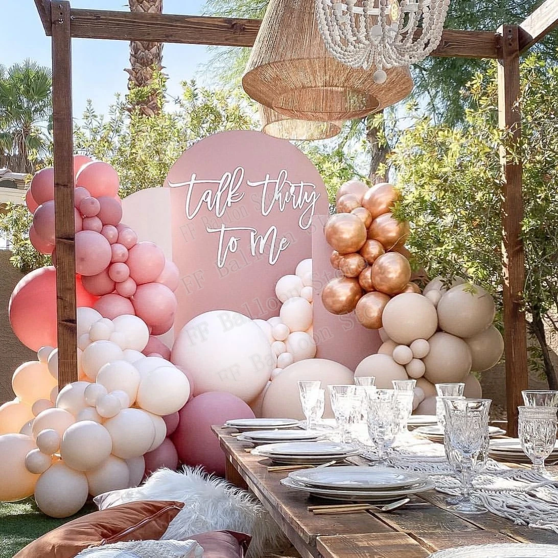 

Гирлянда с двойным кремом для воздушных шаров, абрикосового цвета, 114 шт.