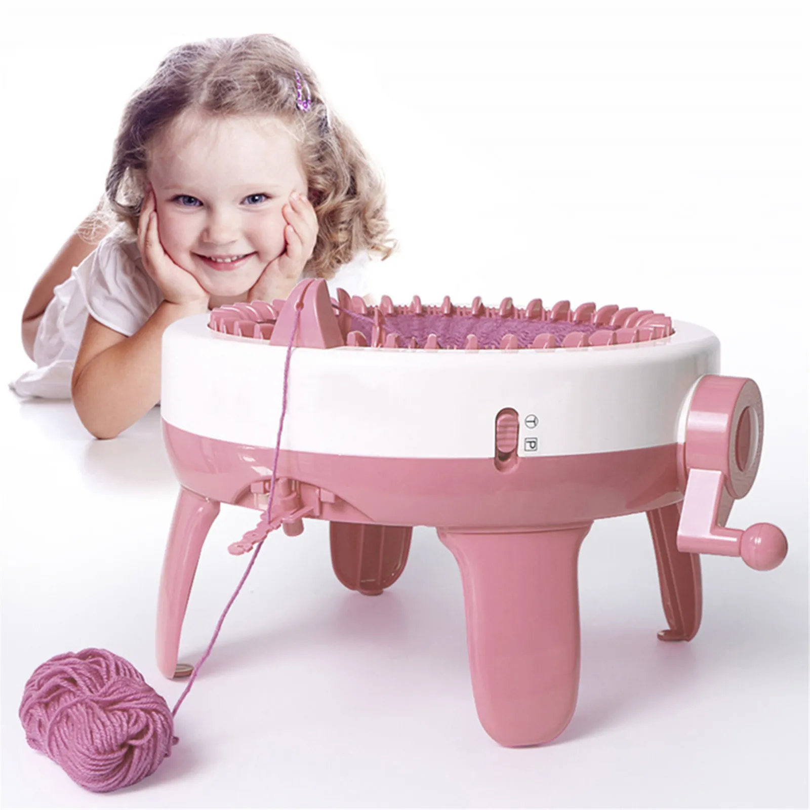 

DIY Craft 40 Needles Handmade Wool Knitting Machine Sweater Scarf Hat Knitting Machine Cylinder Wool Loom Hand-knitted Children