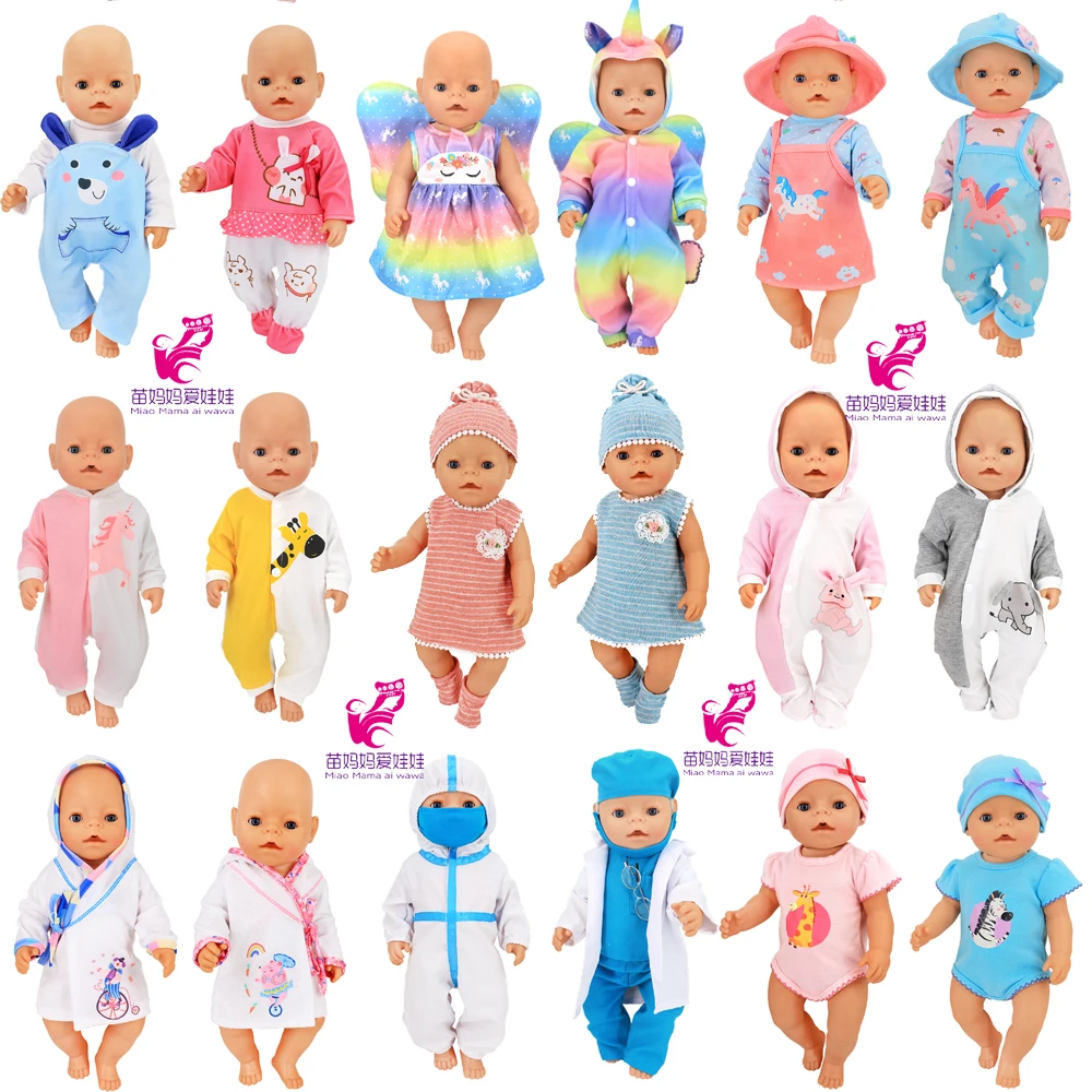 

Baby Doll Clothes 43cm Dress 18 Inch American Doll Outfits Set Baby Girl Birthday Gift 40 Cm Doll Wears