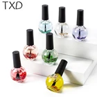 TXD 15 мл сушеные цветы маникюрное питание Масло для кутикулы смягчающее масло бутылка масла для ухода за ногтями увлажняющие ногти против зазубрин