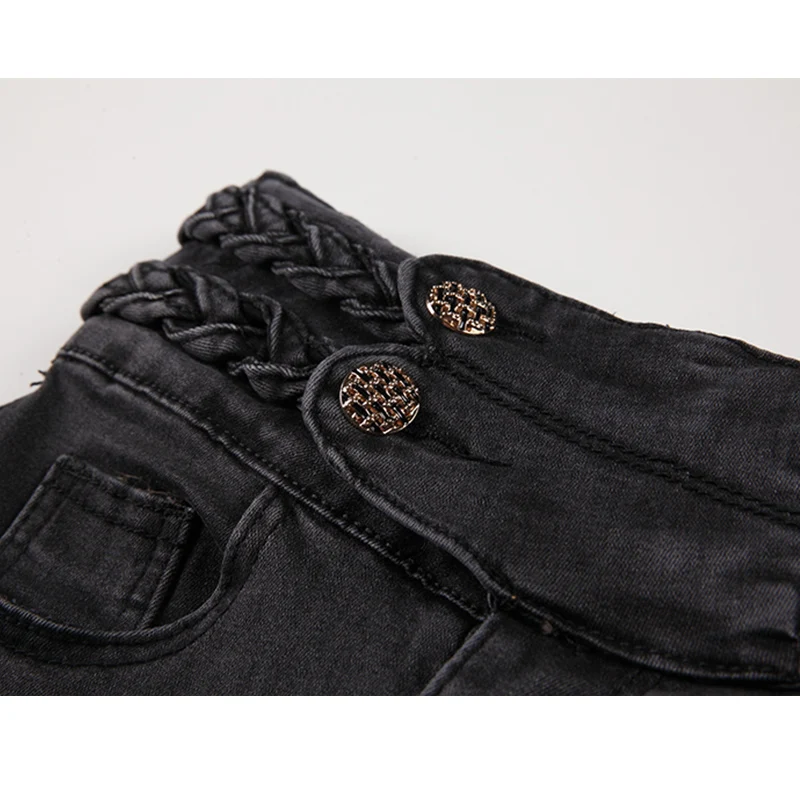 Женские джинсы с высокой талией джинсовые брюки скинни брюки-карандаш