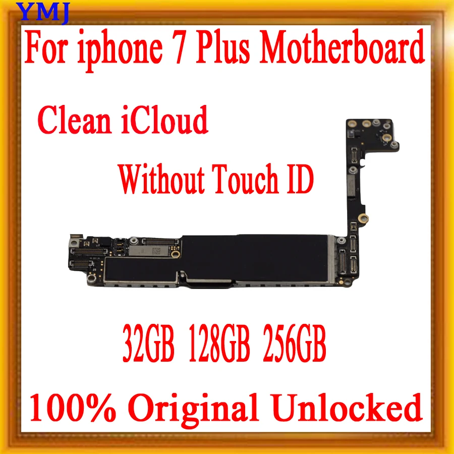 Полностью разблокированная для iphone 7 plus материнская плата без Touch ID, 128 ГБ Оригинальная для iphone 7P материнская плата