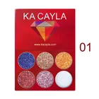 Профессиональные блестящие тени для век KA CAYLA, 6 цветов, палитра теней для век с алмазными блестками, матовый Водонепроницаемый Косметический набор для макияжа TSLM2