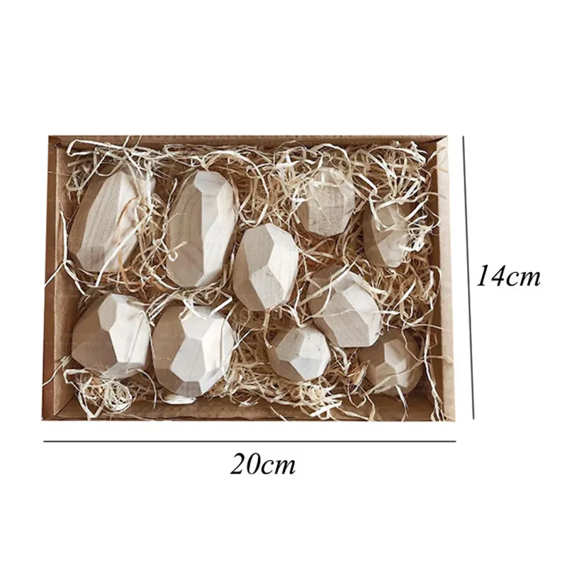 Креативный Деревянный конструктор с изображением деревянных бревен/цветных