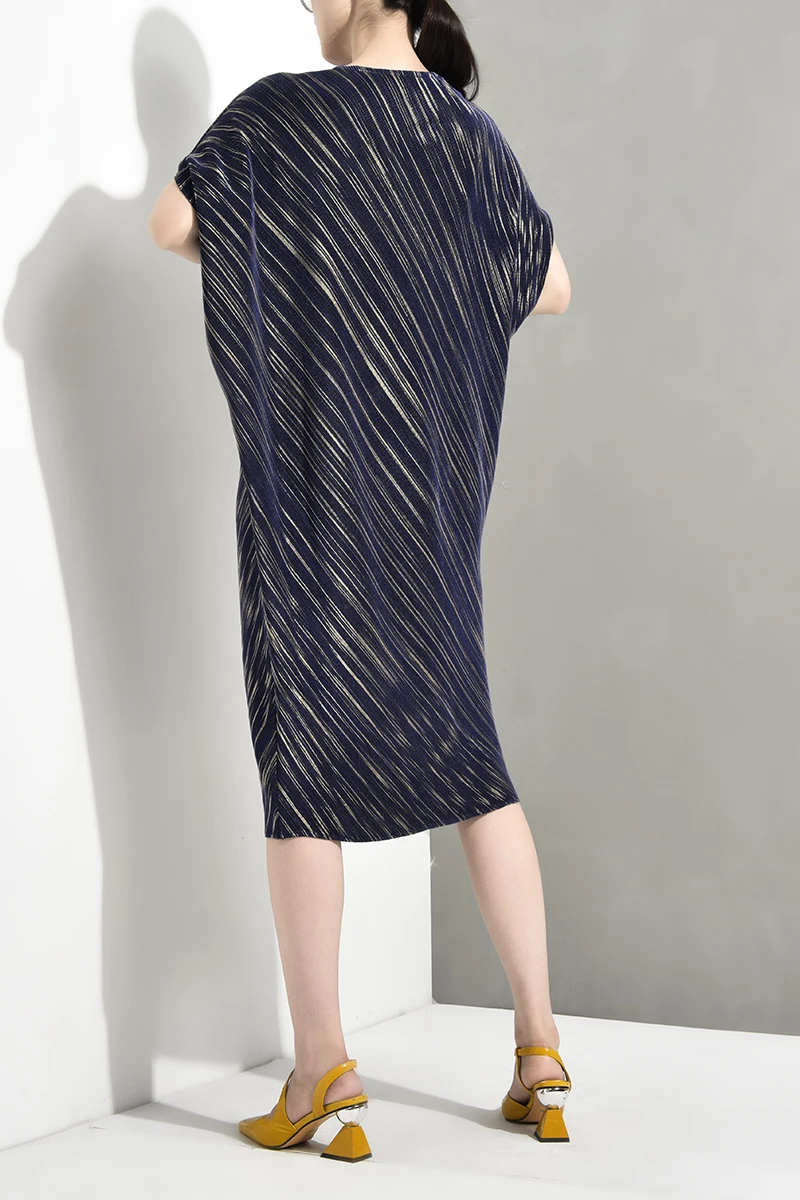 Женская ассиметричная одежда LANMREM летняя плиссированная с рукавами летучая мышь