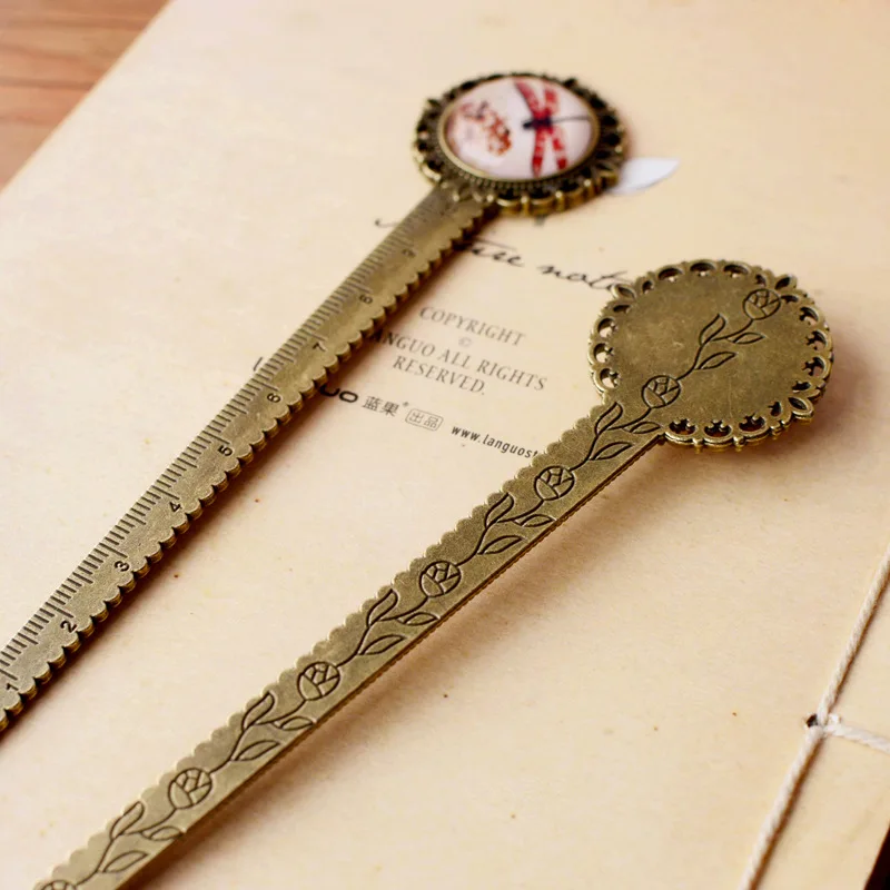 Бабочка Стрекоза Металл Линейка-закладка Винтаж Ретро башня Книга Маркер