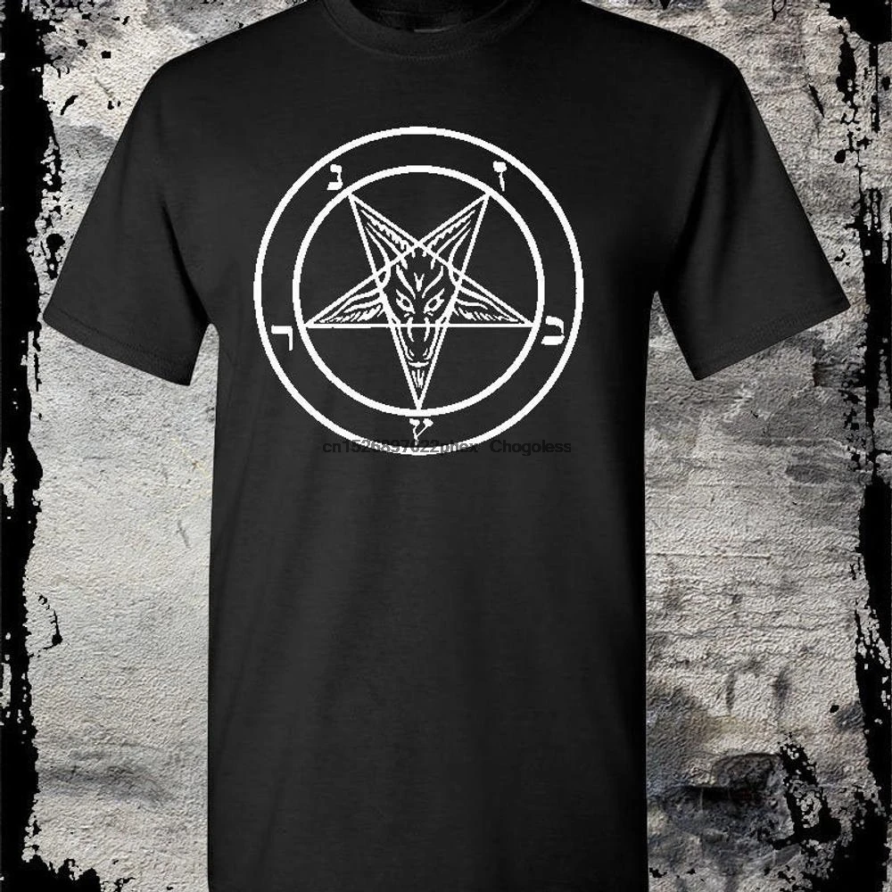 Футболка Baphomet с пентаграммой сатанический церковный злый панк рок оккультный