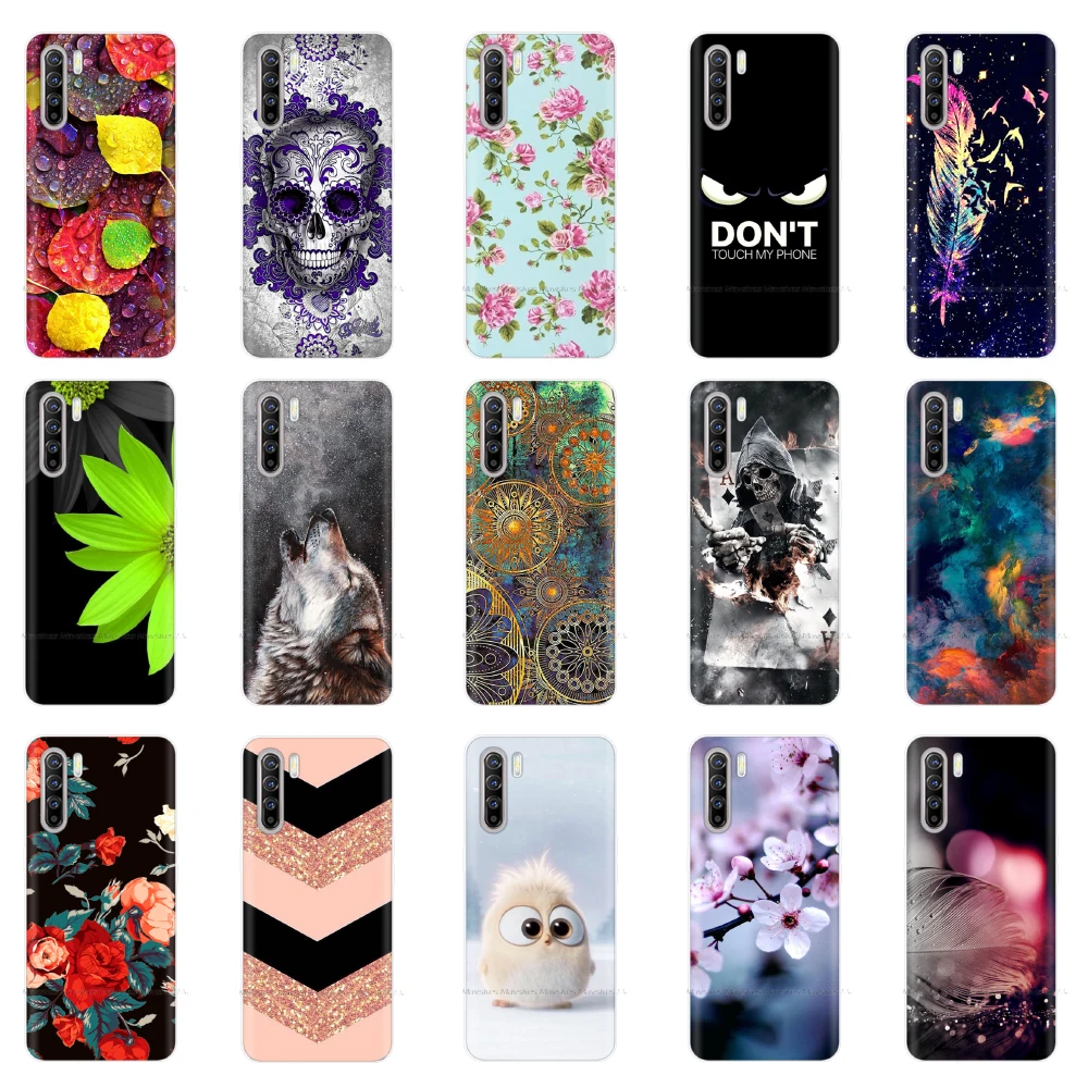 

Phone Case For OPPO Reno3 Case 6.4" Soft TPU Painted Silicone Back Cover for OPPO Reno3 Pro Reno 3 Youth Case Cover Coque Capa