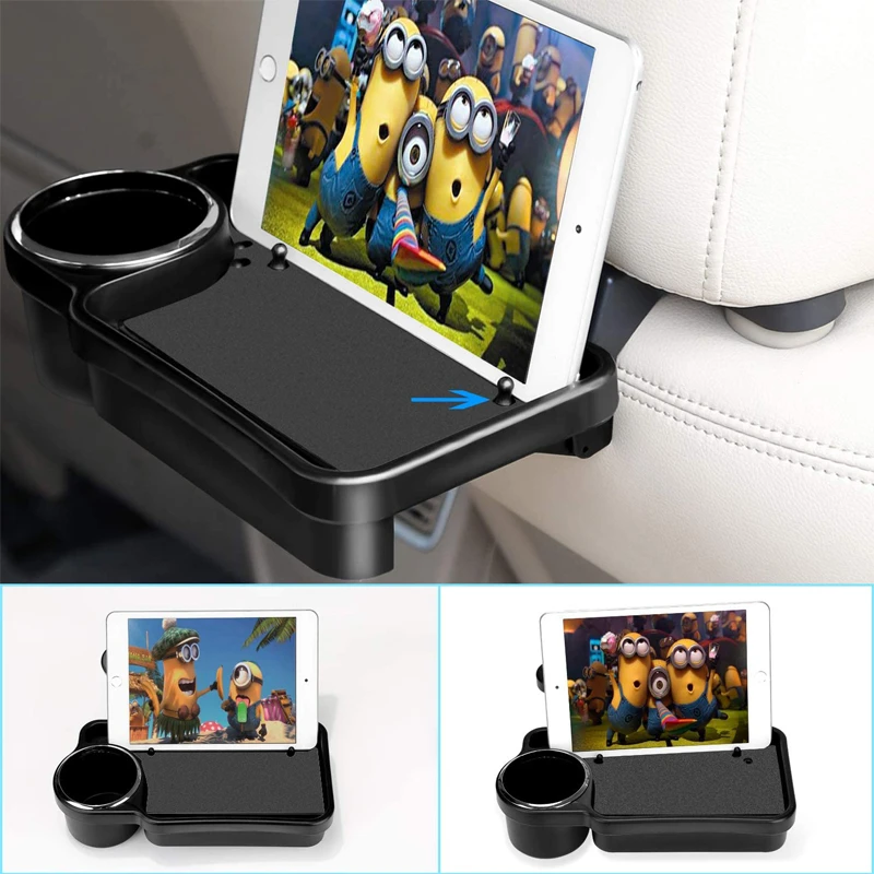

Car Cup Holder Auto Food Tray Water Drink Stand Bracket Storage Pallet Folding Dining Table Rear Back Seat Desk Car Styling