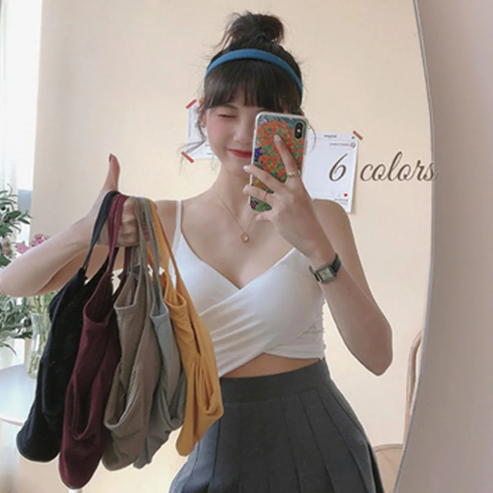 

Crop Tops for Girls Teens Underwear Girl Vest Breathable Bra Teenager Clothes Children's Tank Top Solid Color