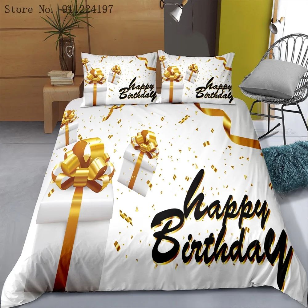 

Комплект постельного белья с 3D-принтом, с золотым бантом, пододеяльник, односпальная и двуспальная кровать, Королевский стиль, подарок на Ро...
