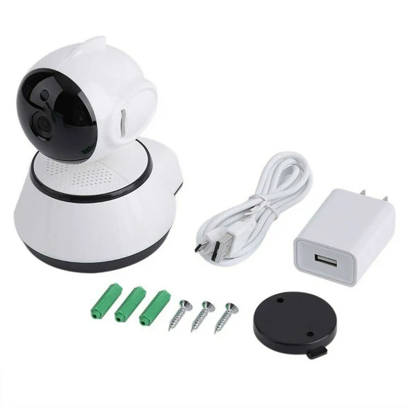 Белый V380 1080/720P HD Беспроводная умная видеокамера с wi-fi домашняя ИК Веб-камера ночного видения HD Беспроводная IP камера - Цвет: Белый