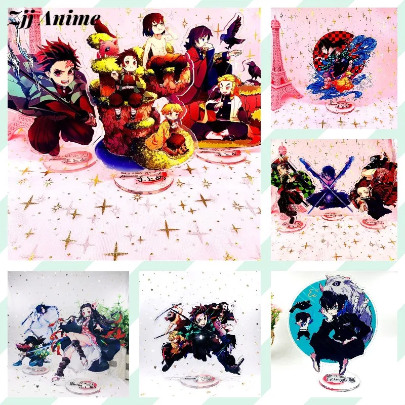 

Anime Demon Slayer Kimetsu no Yaiba Kamado Tanjirou Agatsuma Zenitsu Nezuko Acrylic Figure Stand Model Plate Desk Decor Cosp