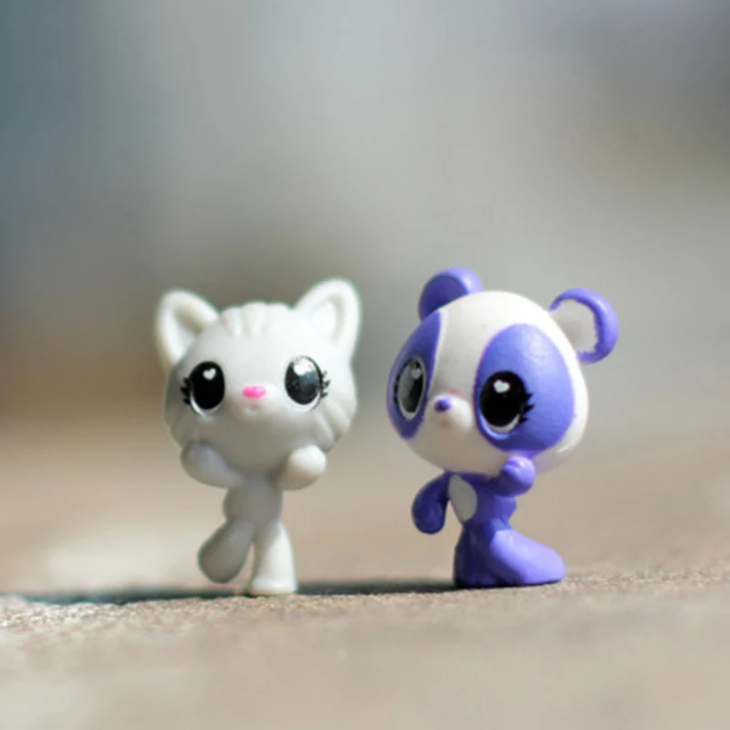 Синий котенок кошка Китти мультфильм 3 см Статуэтка мини статуэтки ручной работы