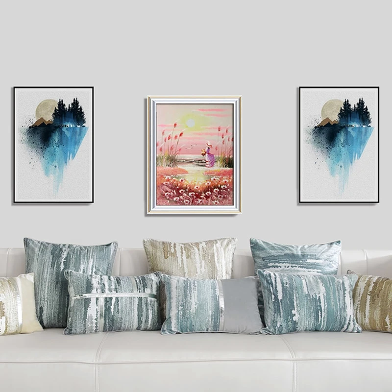 

Printed flannel pillow case cushion cover sofa bedroom pillow cover decoration 30x45cm/45x45cm