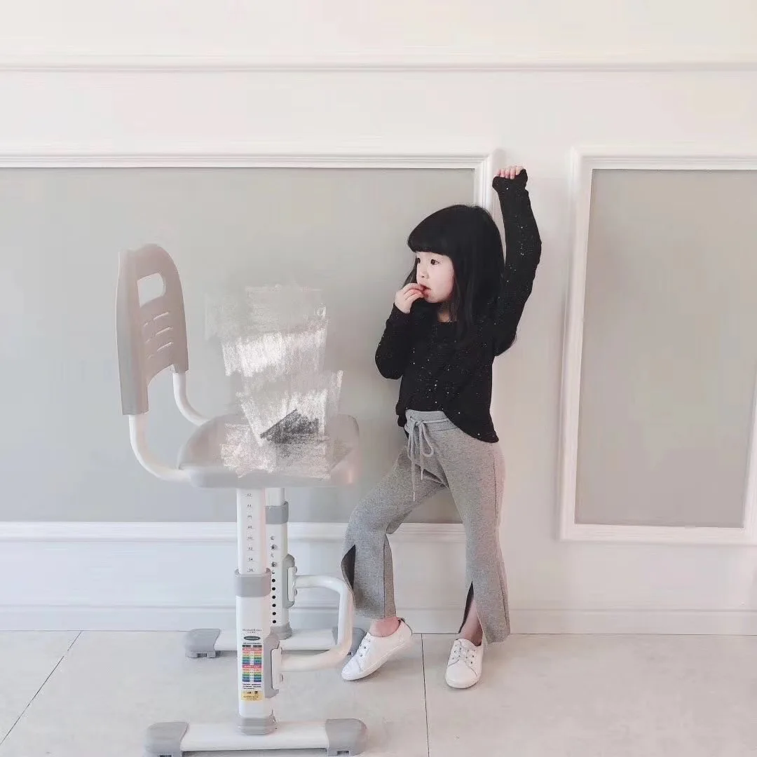 Детские хлопковые расклешенные брюки 2020 Весенние новые женские длинные очень