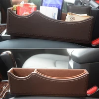 50 hot sales seat gap filler practical large capacity faux leather cup holder console organizer for bmw