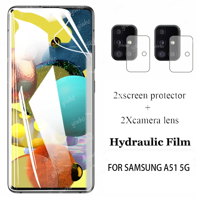 

samsung a51 Hydrogel Film for Samsung Galaxy A51 5g HD Clear Screen Protector Gelaxi a 51 sm-a516b/ds Camera Len Film not glass