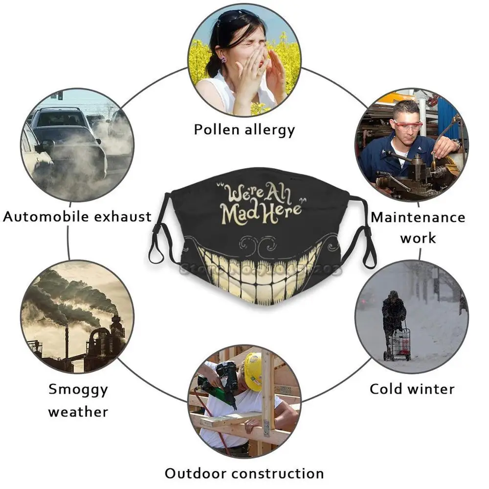 

Simple Cool Funny Collection Custom Design For Adult Kids Anti Dust Filter Diy Print Washable Face Mask Simple Cool Funny Mad