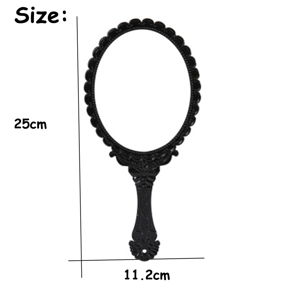 Винтажное ручное зеркало овальной формы для женщин и девушек стоячее макияжа