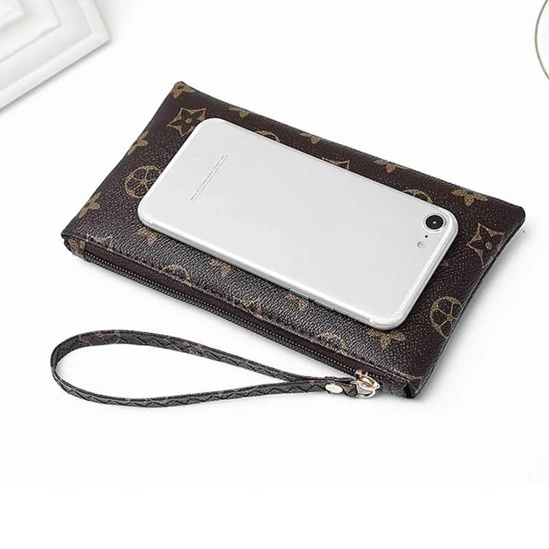 Маленький кошелек для ключей на молнии горизонтальный квадратный женский с