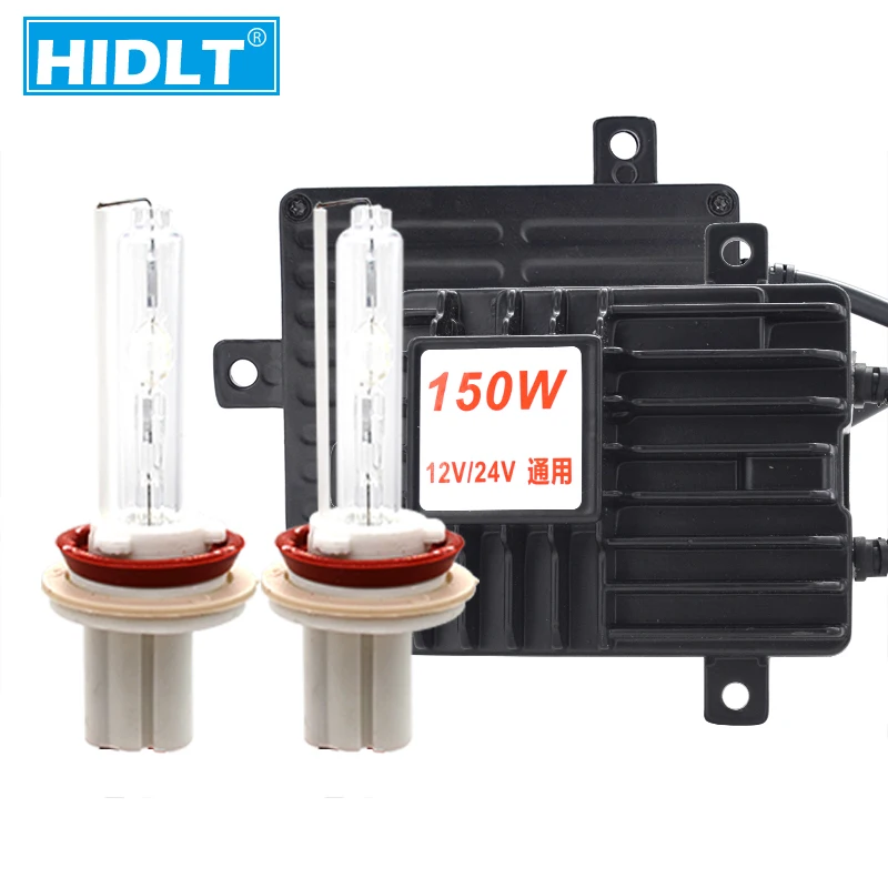 HIDLT 24 В 150 Вт комплект ксеноновых фар HID H1 H3 H7 H11 9005 9006 D2H 4300K 5000K 8000K 6000K электронных