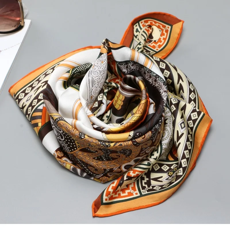 Женский Шелковый Хиджаб 35x35 дюймов 100% | Аксессуары для одежды