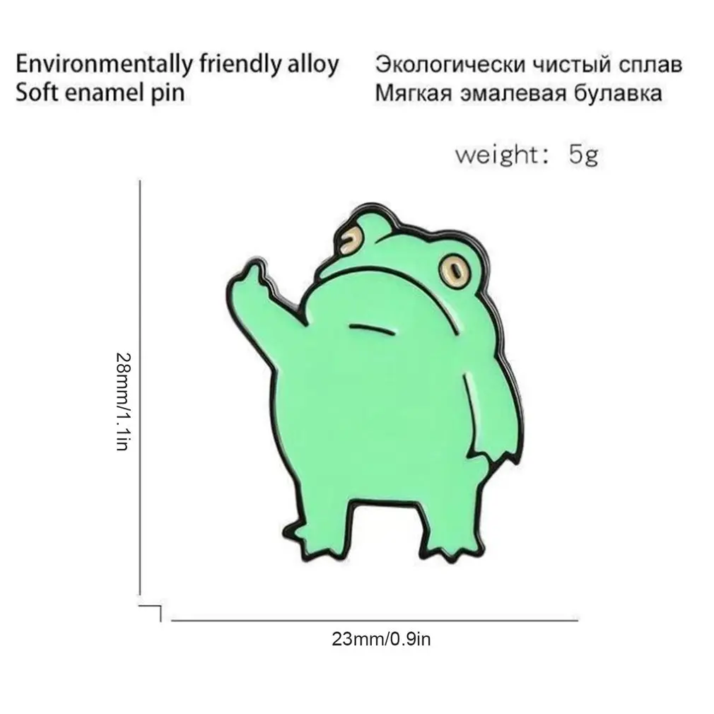 

Cartoon Frog Prince Enamel Brooch Pins Badge Lapel Pins Brooches Alloy Metal Lightweight Jewelry Accessories