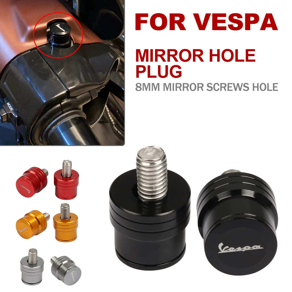 Мотоциклетный алюминиевый болт с отверстием для отверстия под зеркало Piaggio Vespa GTS