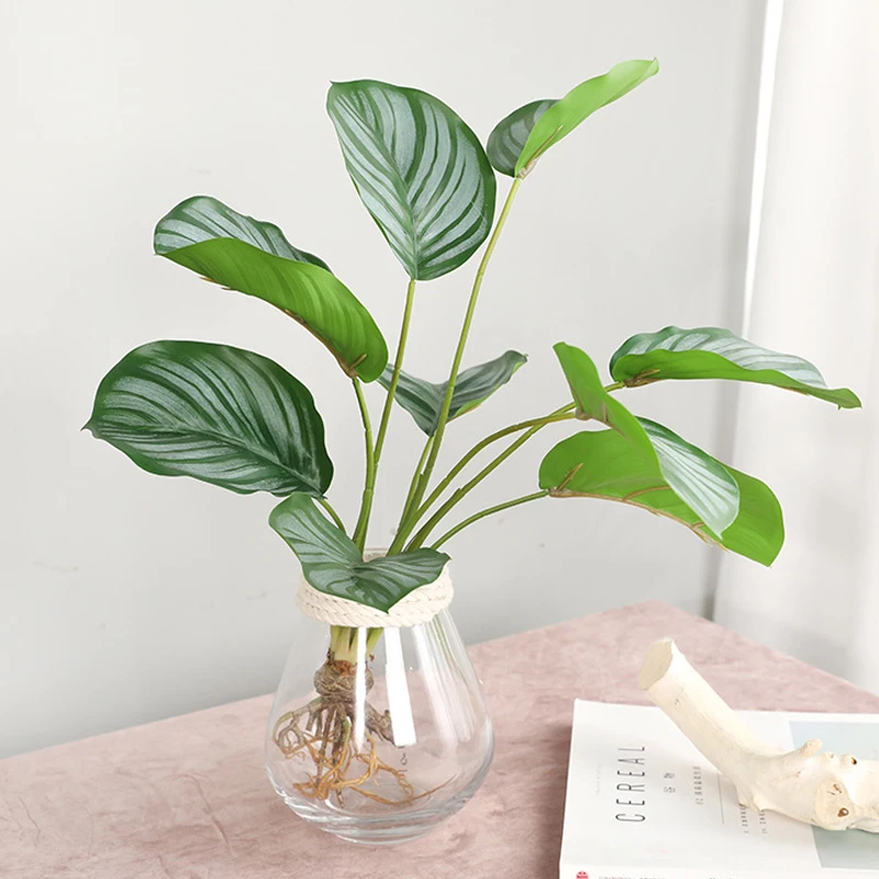 Натуральное прикосновение зеленые растение для домашнего сада искусственные
