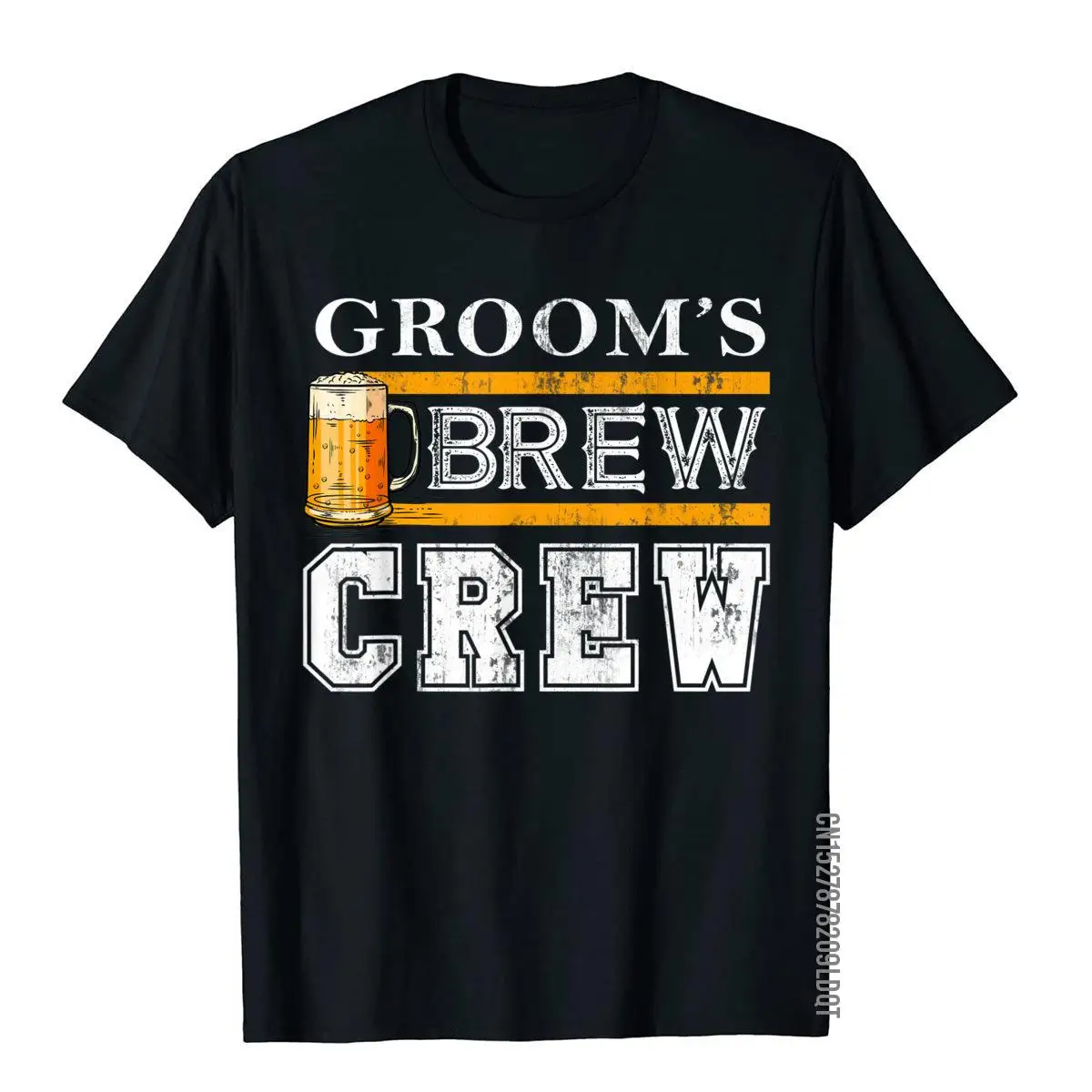 

Groom's Brew Crew Funny Groomsmen Beer Team Bachelor Party T-Shirt Top T-Shirts High Quality Cotton T Shirt Summer For Men